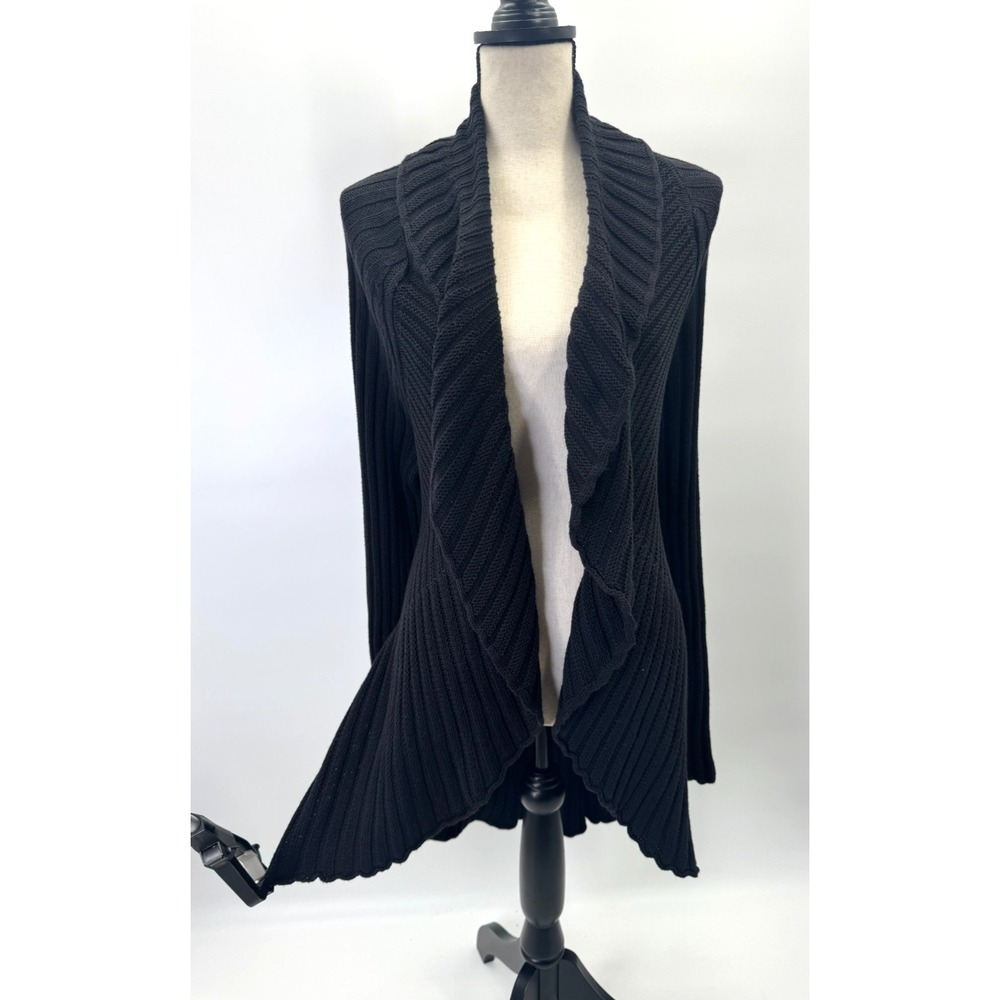 Apt 9 Deadstock Ribbed Knit Duster Afghan Cardigan XL Ruffle Penny Lane Bratz